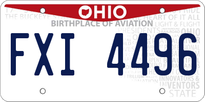 OH license plate FXI4496