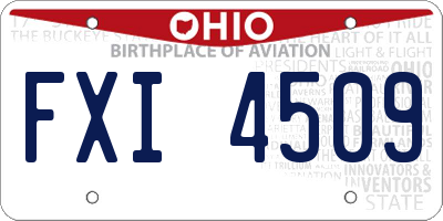 OH license plate FXI4509