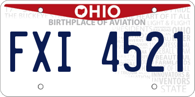 OH license plate FXI4521