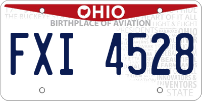 OH license plate FXI4528