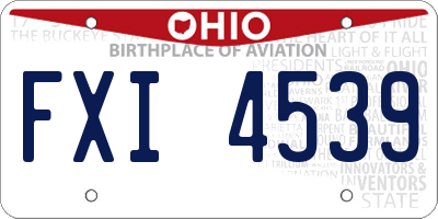 OH license plate FXI4539