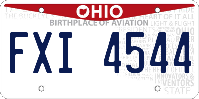OH license plate FXI4544