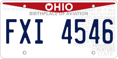 OH license plate FXI4546