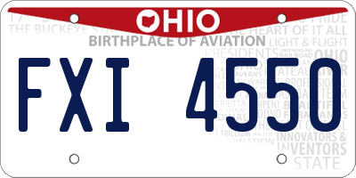OH license plate FXI4550