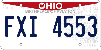 OH license plate FXI4553