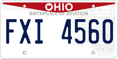 OH license plate FXI4560