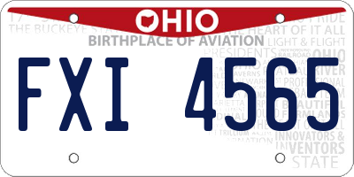 OH license plate FXI4565