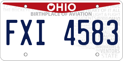 OH license plate FXI4583
