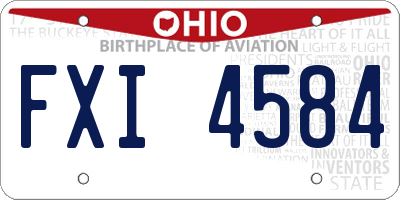 OH license plate FXI4584