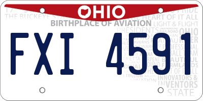 OH license plate FXI4591