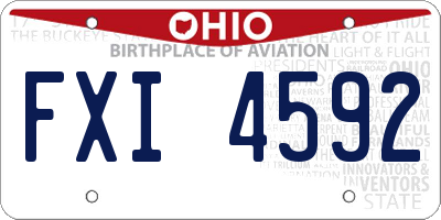OH license plate FXI4592