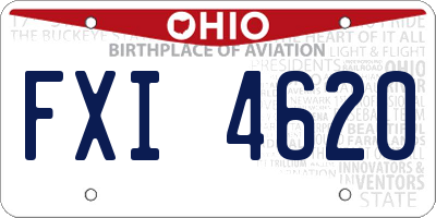 OH license plate FXI4620