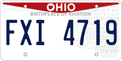 OH license plate FXI4719