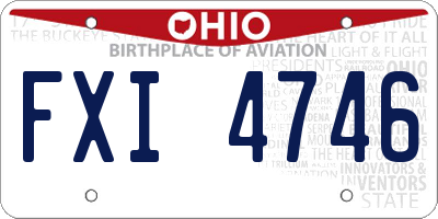 OH license plate FXI4746