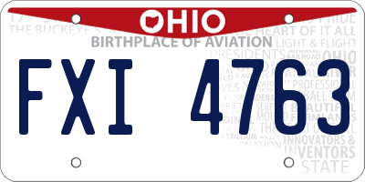 OH license plate FXI4763