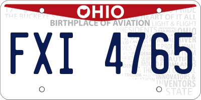 OH license plate FXI4765