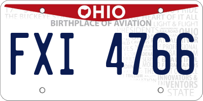 OH license plate FXI4766