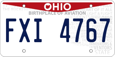 OH license plate FXI4767