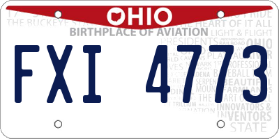 OH license plate FXI4773