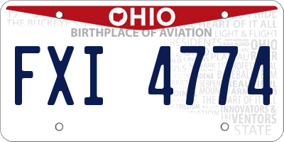 OH license plate FXI4774