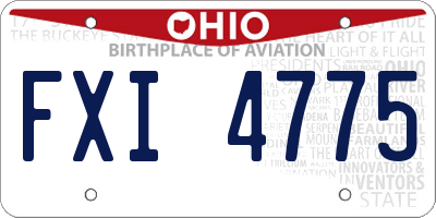 OH license plate FXI4775