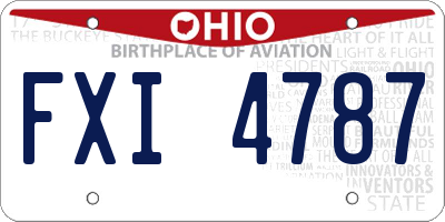 OH license plate FXI4787