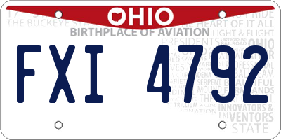 OH license plate FXI4792