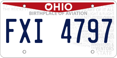 OH license plate FXI4797