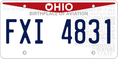 OH license plate FXI4831