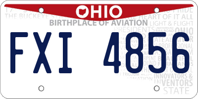 OH license plate FXI4856