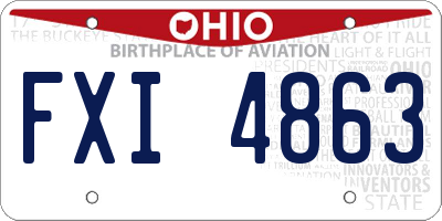OH license plate FXI4863