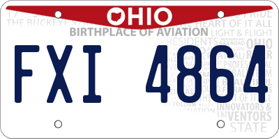 OH license plate FXI4864