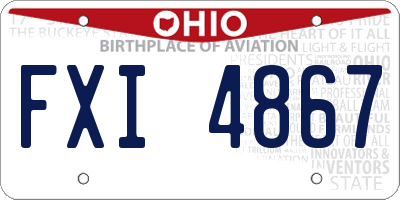 OH license plate FXI4867