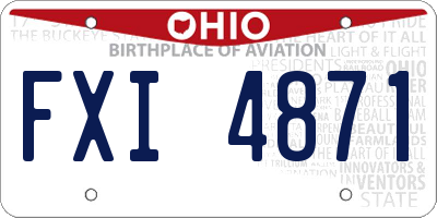 OH license plate FXI4871