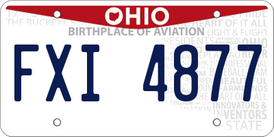 OH license plate FXI4877