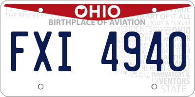 OH license plate FXI4940