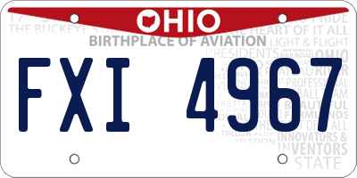 OH license plate FXI4967