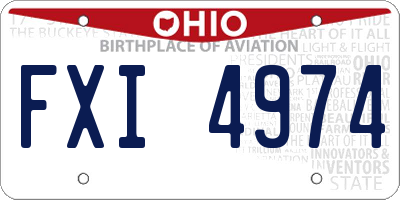 OH license plate FXI4974