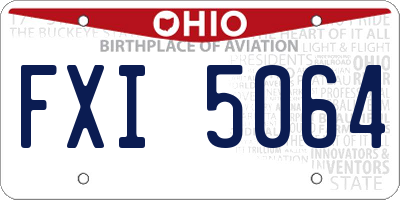 OH license plate FXI5064