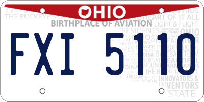 OH license plate FXI5110
