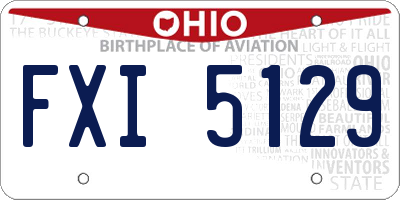 OH license plate FXI5129