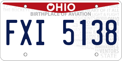 OH license plate FXI5138