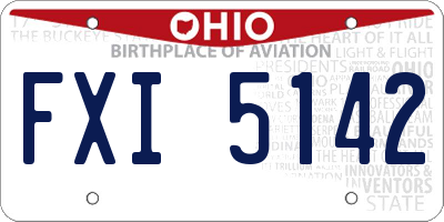 OH license plate FXI5142
