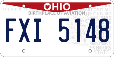 OH license plate FXI5148