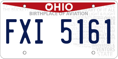 OH license plate FXI5161