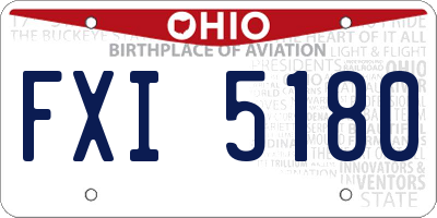 OH license plate FXI5180