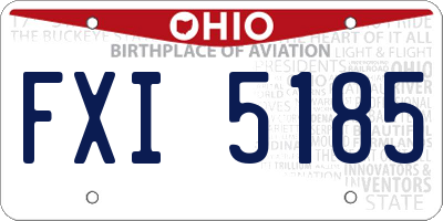 OH license plate FXI5185