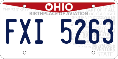 OH license plate FXI5263