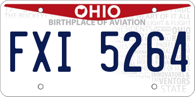 OH license plate FXI5264
