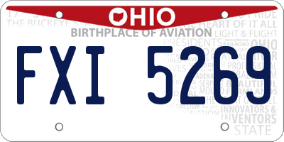 OH license plate FXI5269
